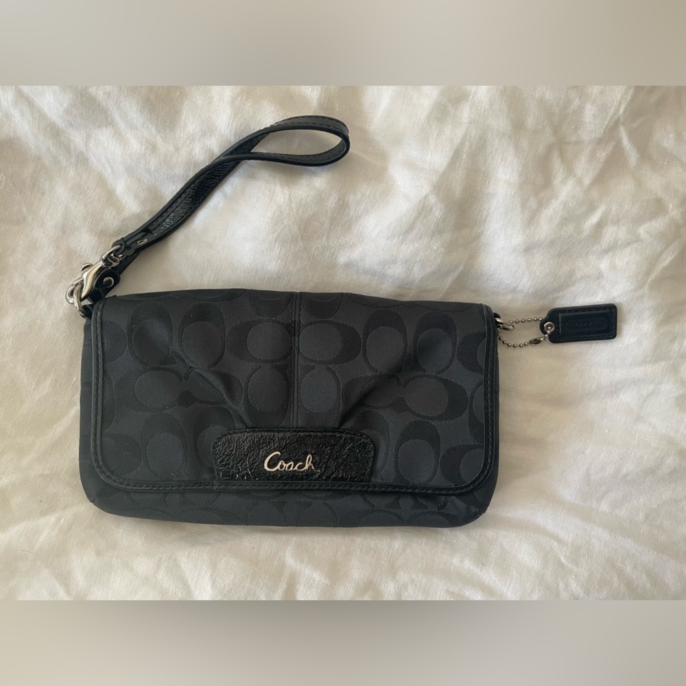 Black Coach Wristlet